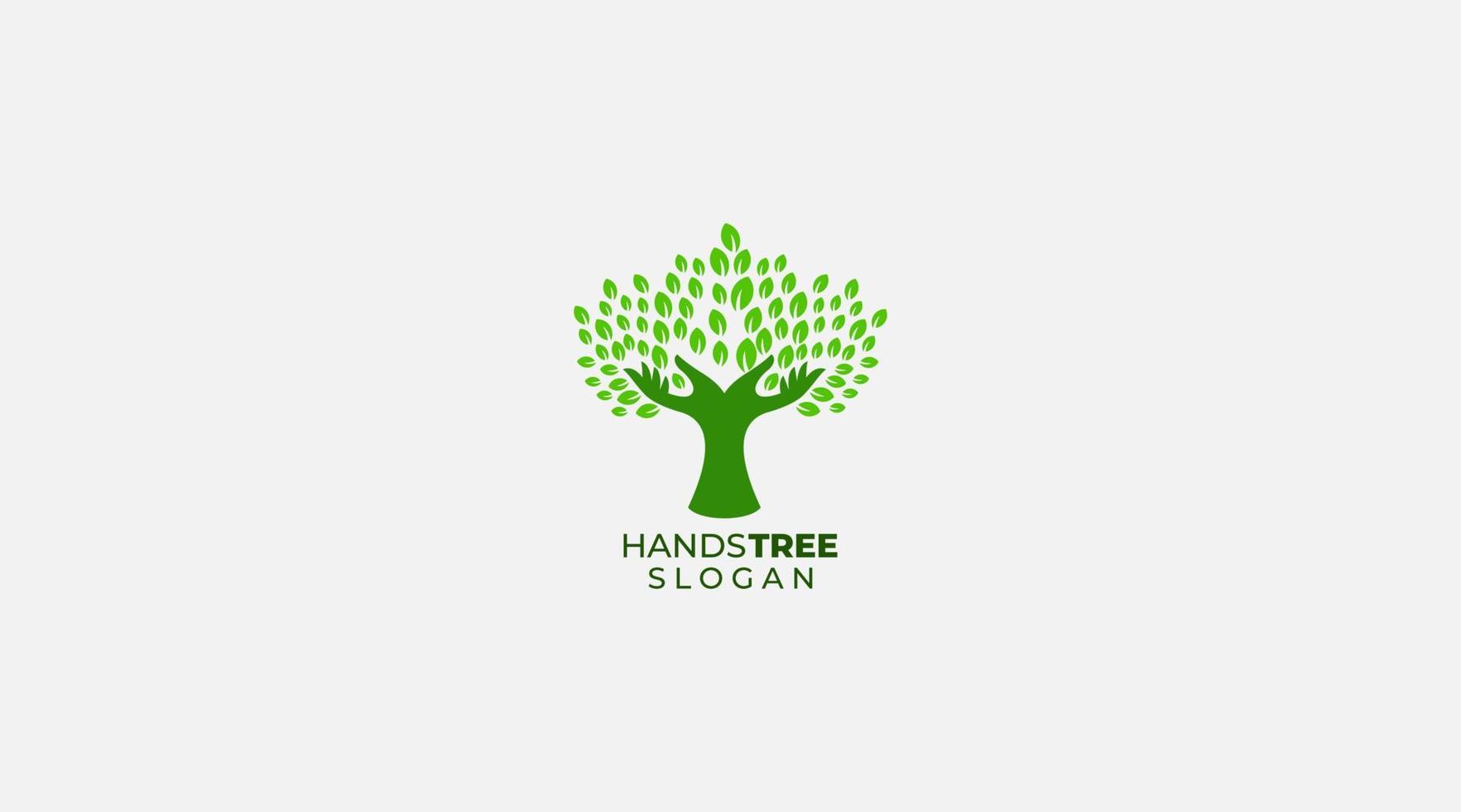 Hands Tree Logo Icon Design Illustration vector