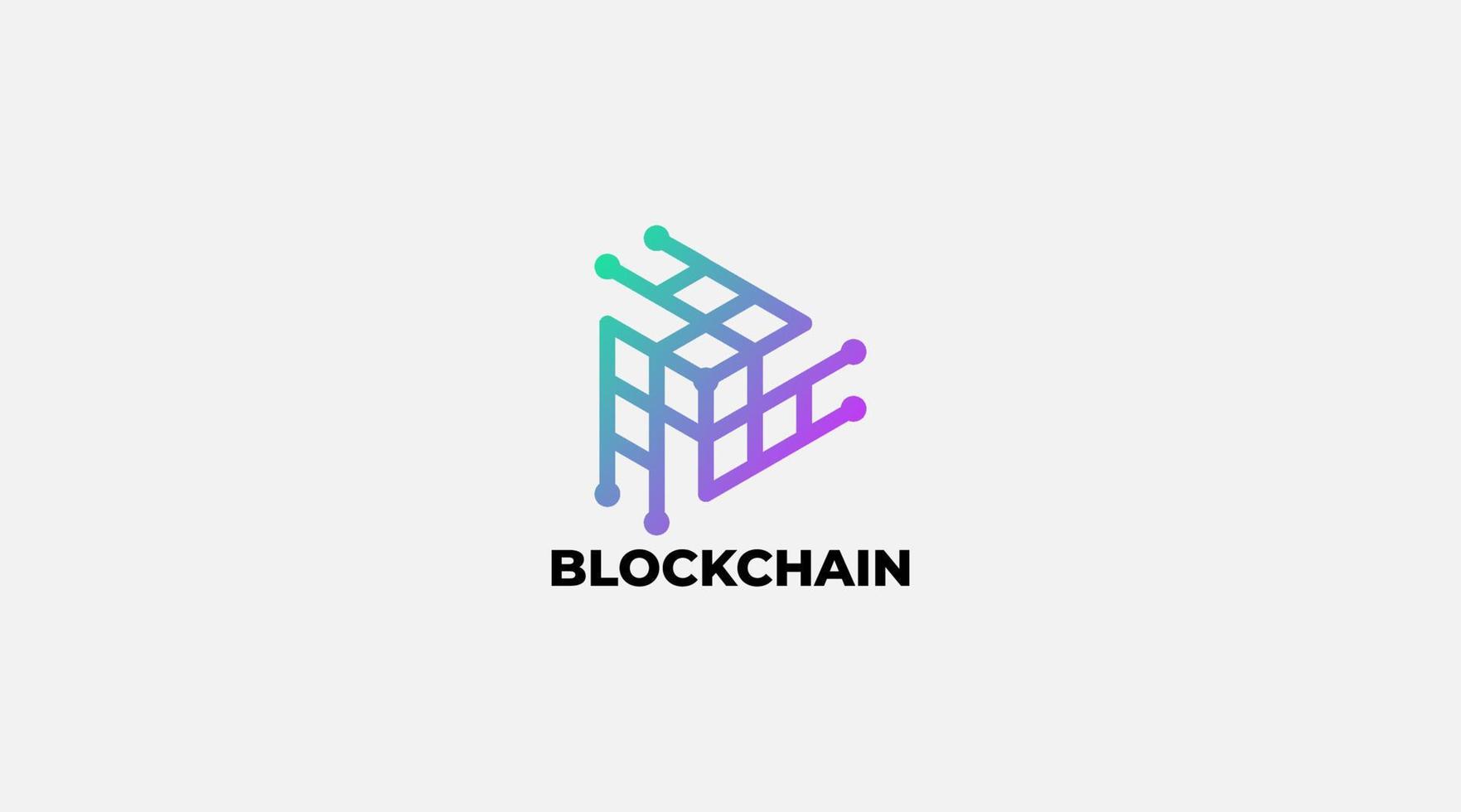 Blockchain Logo Template. Technology Vector Design