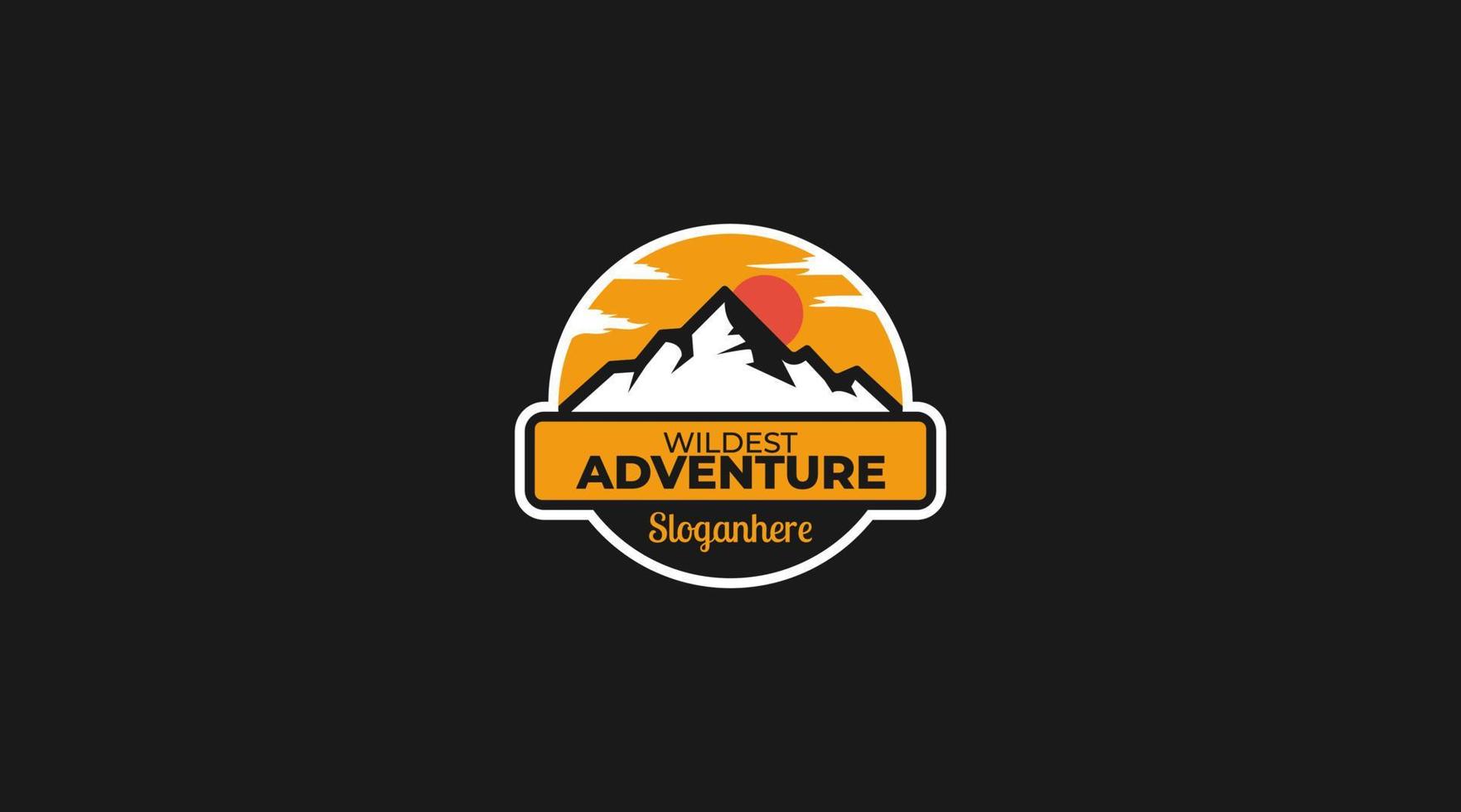 ilustración de vector de diseño de logotipo de aventura más salvaje