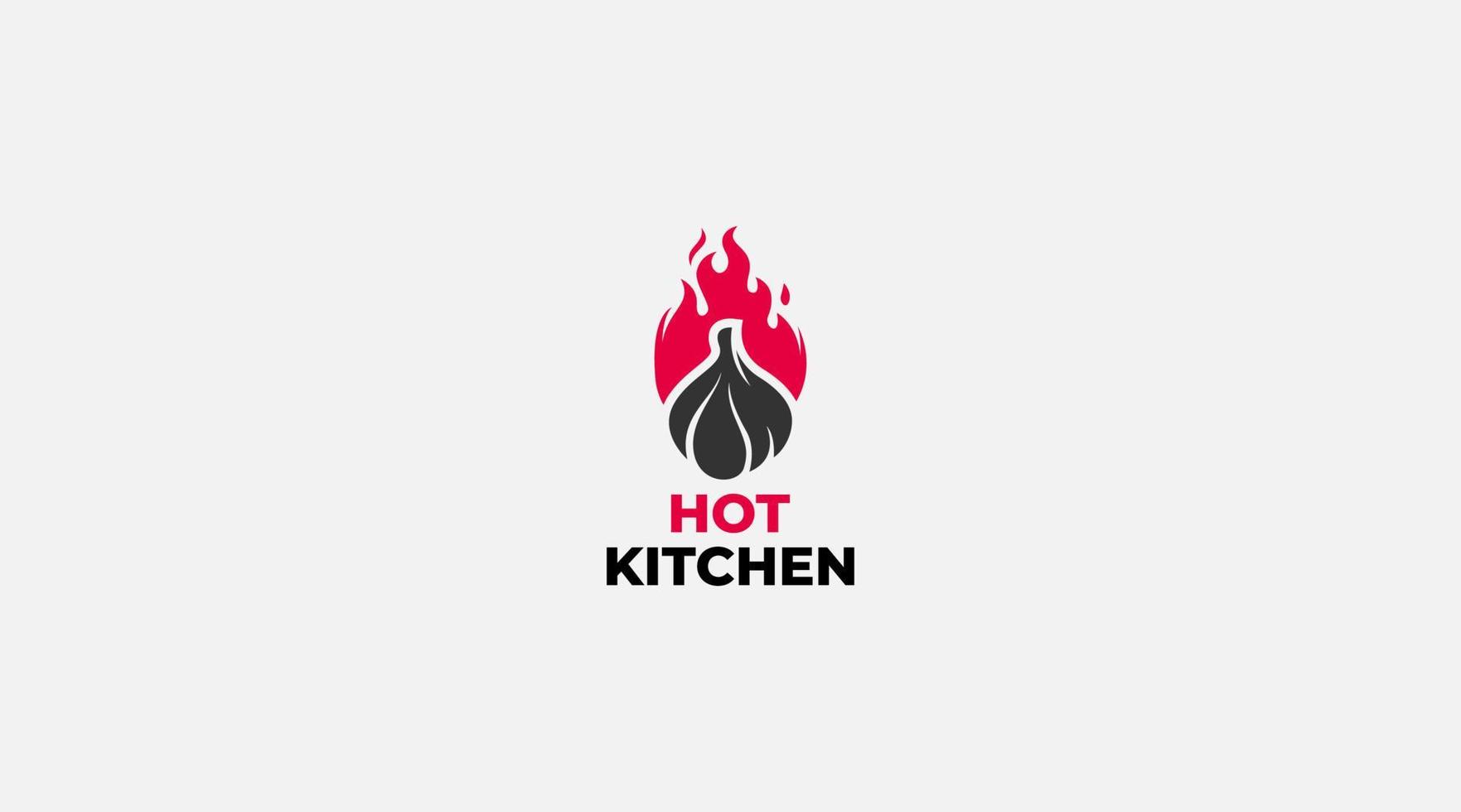 logotipo de cocina de fuego, ilustración de icono de vector de símbolo caliente de llama de gallina