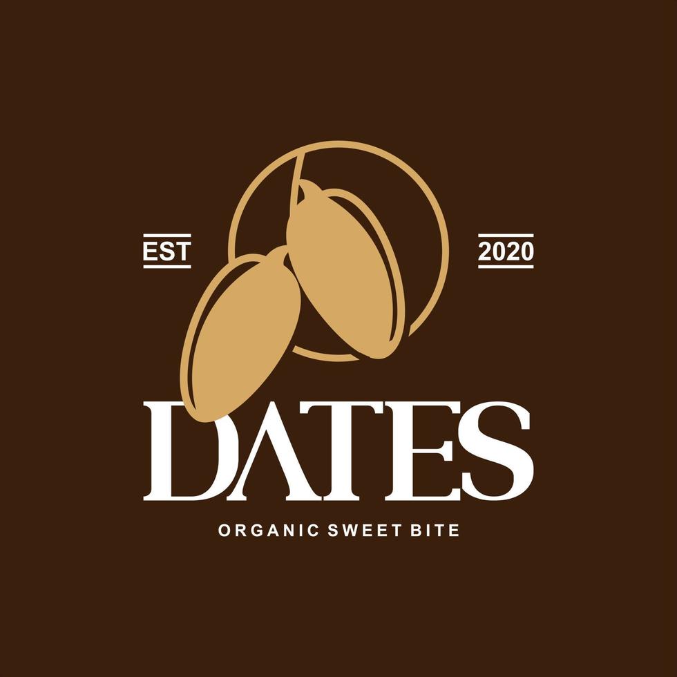 dates logo food graphic design element template vector