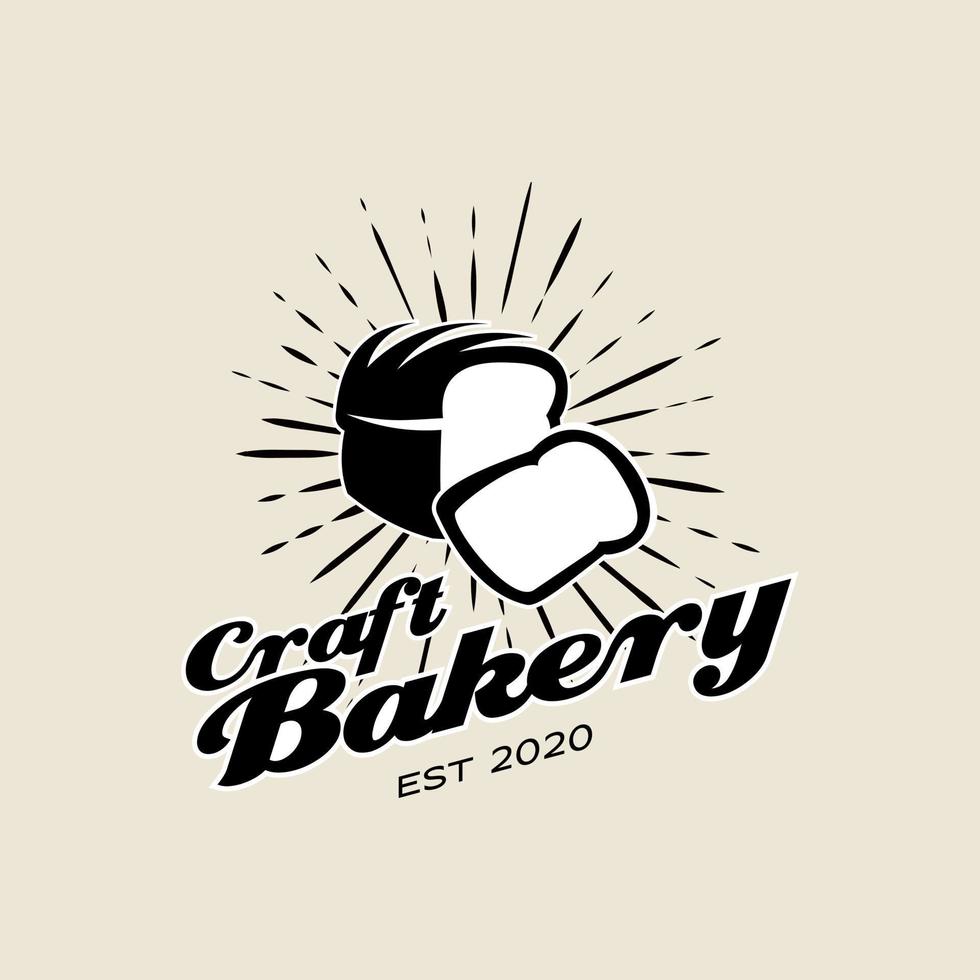 Vintage Bakery Logo Design Bread Vector