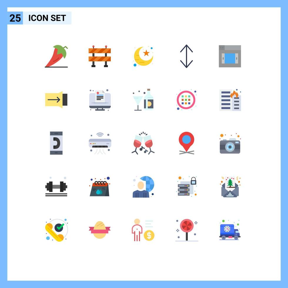 paquete de iconos vectoriales de stock de 25 signos y símbolos de línea para el diseño de gestos web musulmana hacia abajo elementos de diseño vectorial editables vector