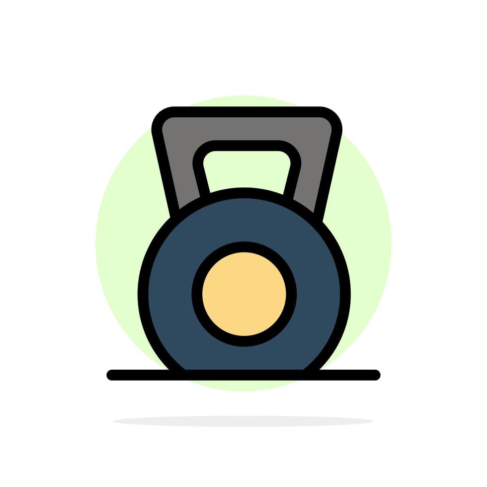Dumbbell Fitness Gym Lift Abstract Circle Background Flat color Icon vector