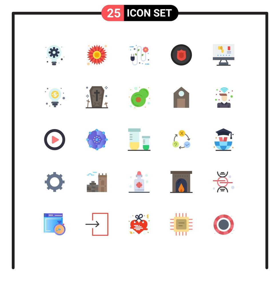 25 Creative Icons Modern Signs and Symbols of laboratory biology ecology shield badge Editable Vector Design Elements