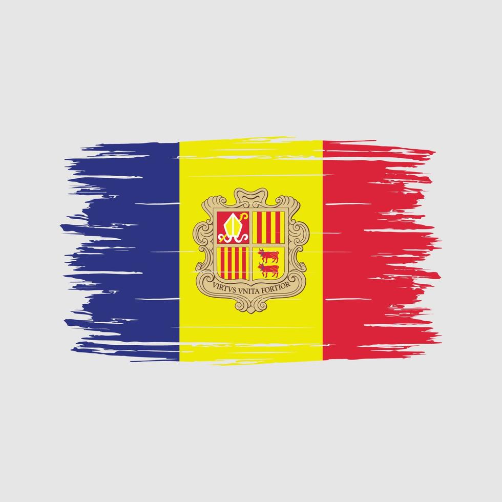 Andorra Flag Brush vector