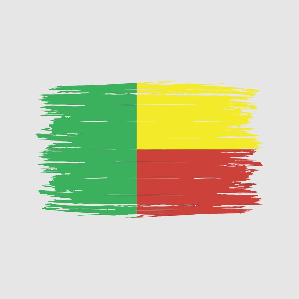 cepillo de bandera de benin vector