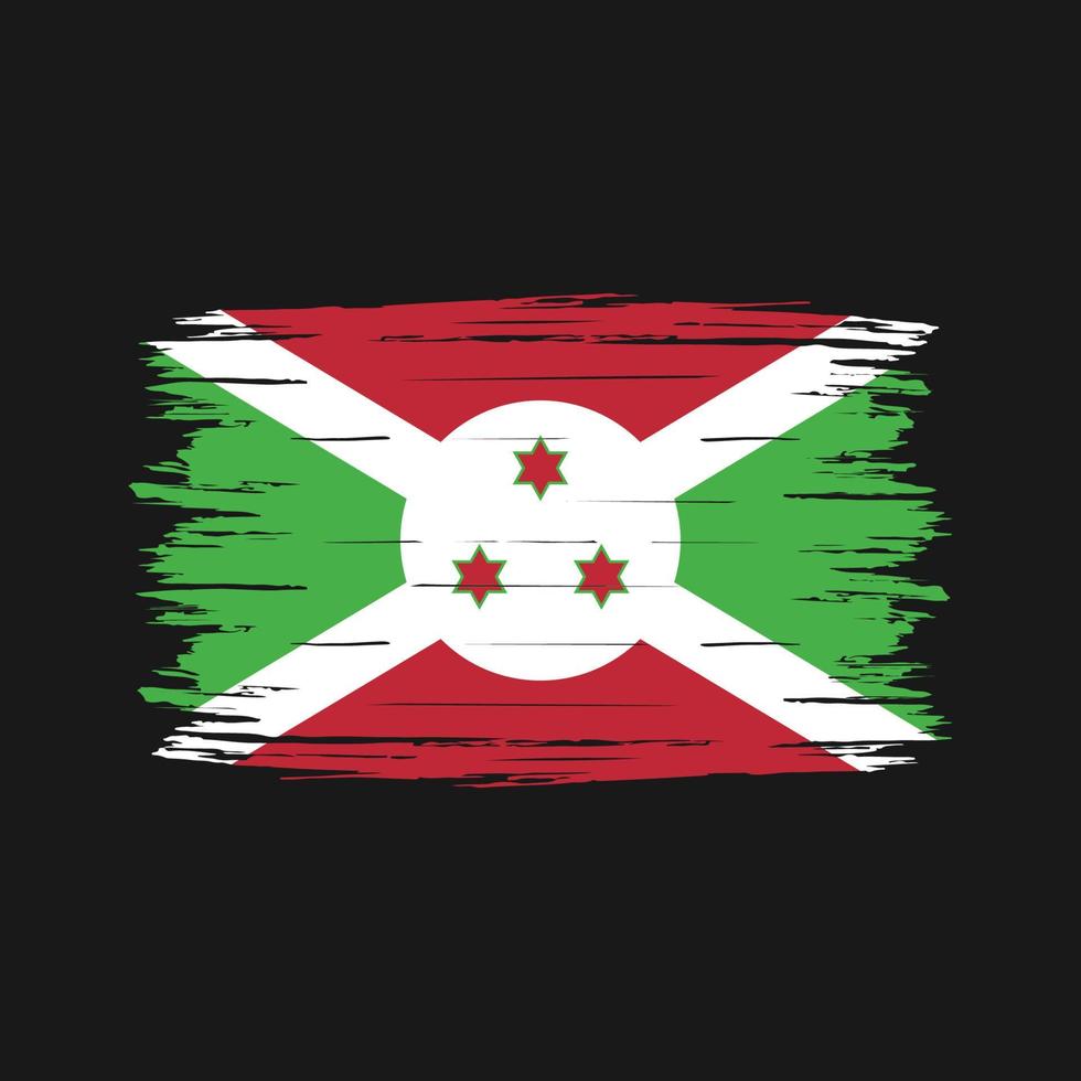 Burundi Flag Brush vector