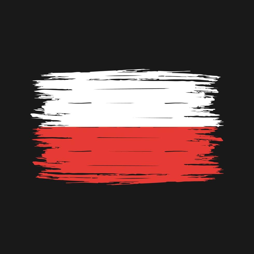 Poland Flag Brush vector