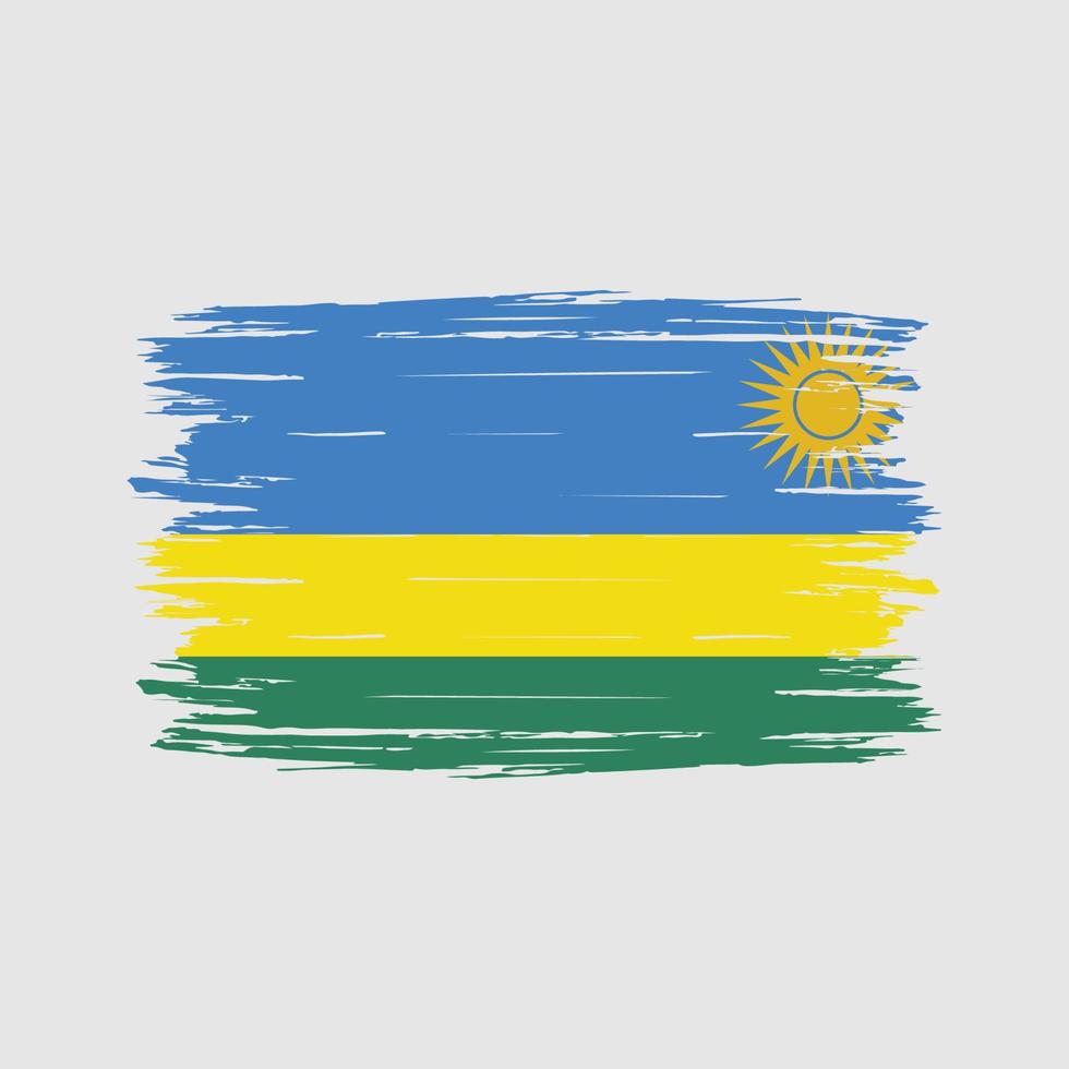 Rwanda Flag Brush vector