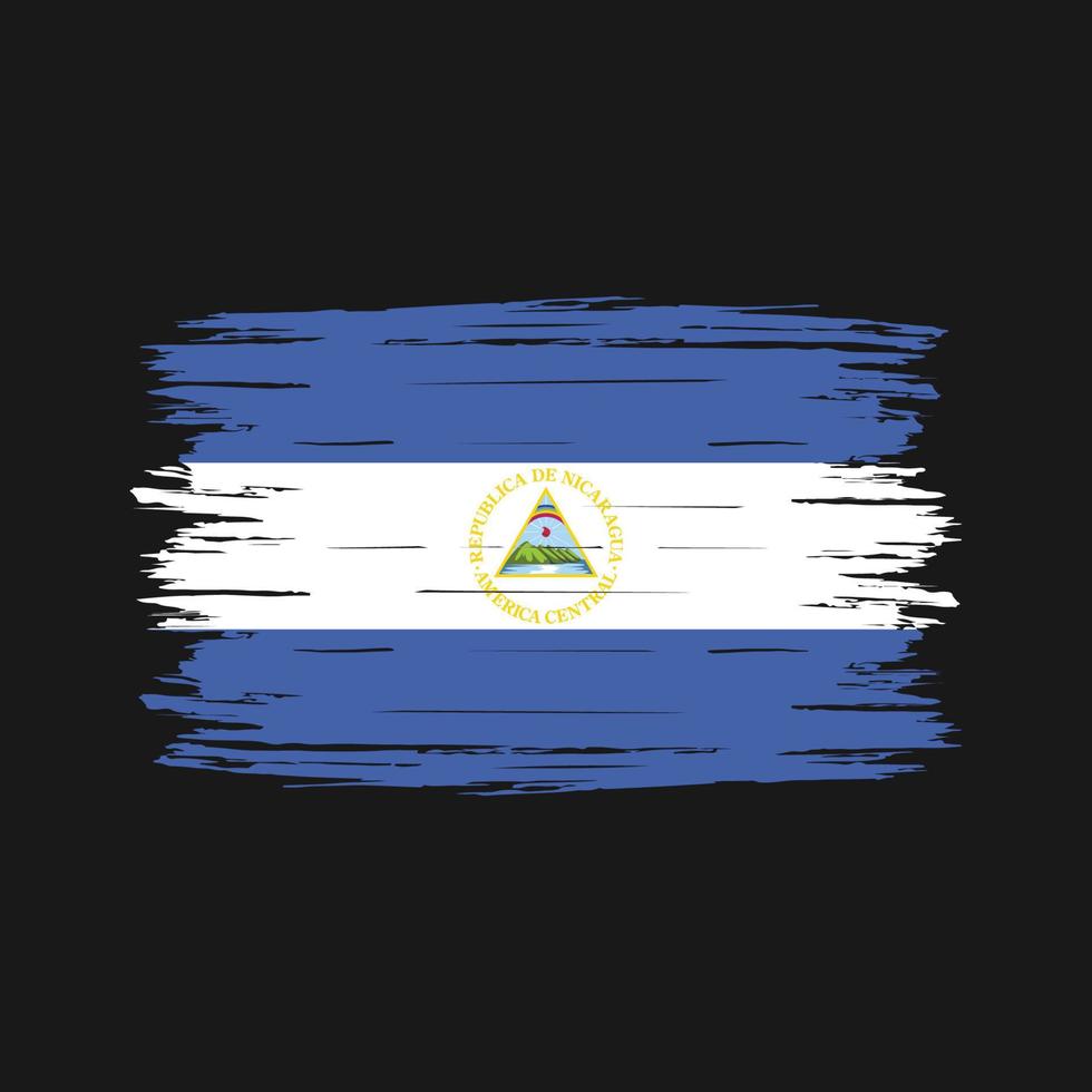 pincel de bandera de nicaragua vector