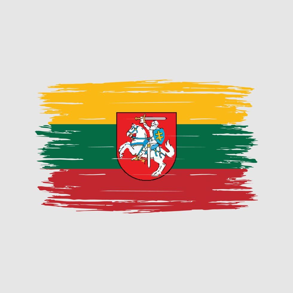 Lithuania Flag Brush vector
