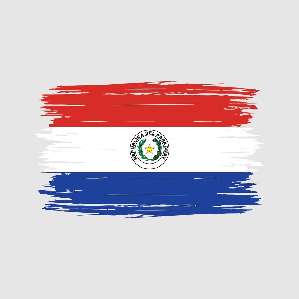 cepillo de bandera de paraguay vector