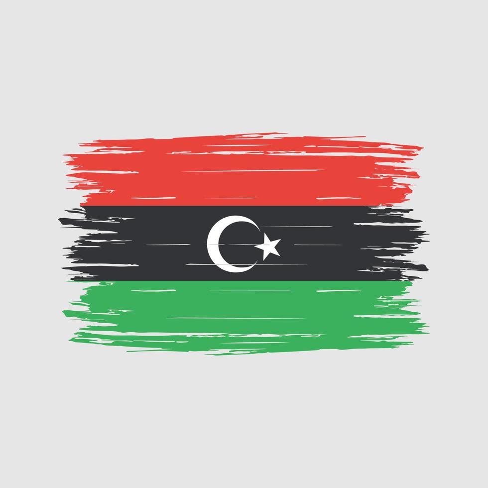 Libya Flag Brush vector