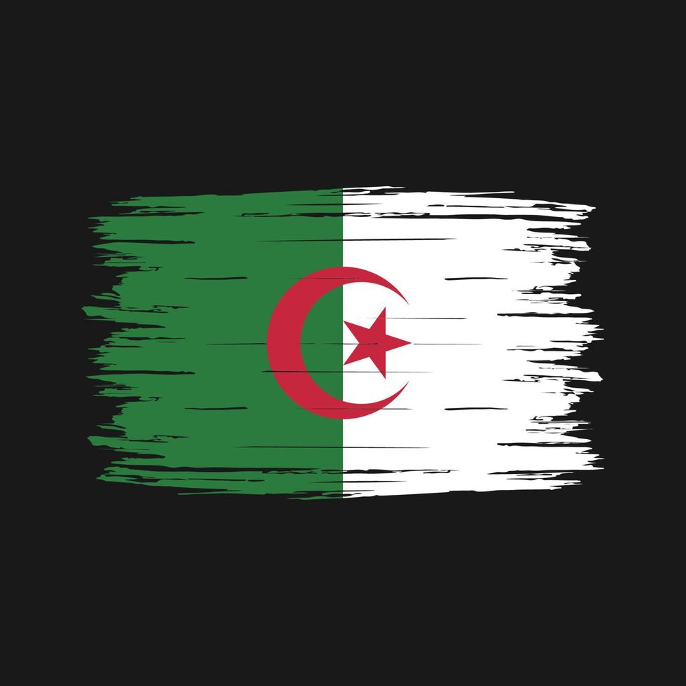 Algeria Flag Brush vector