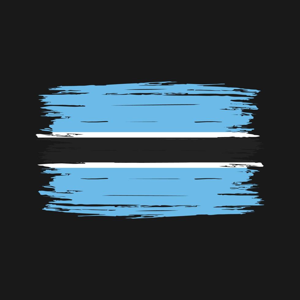 Botswana Flag Brush vector