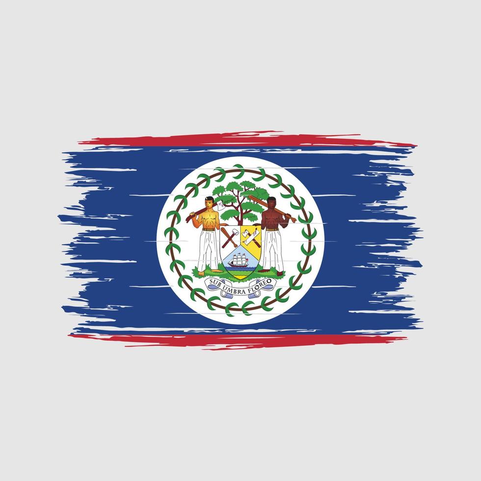 cepillo de bandera de belice vector