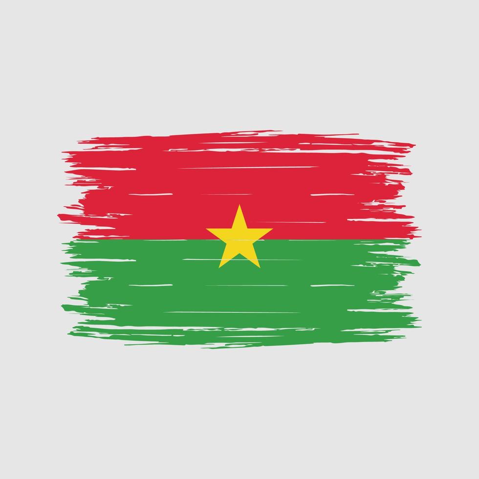 cepillo de bandera de burkina faso vector