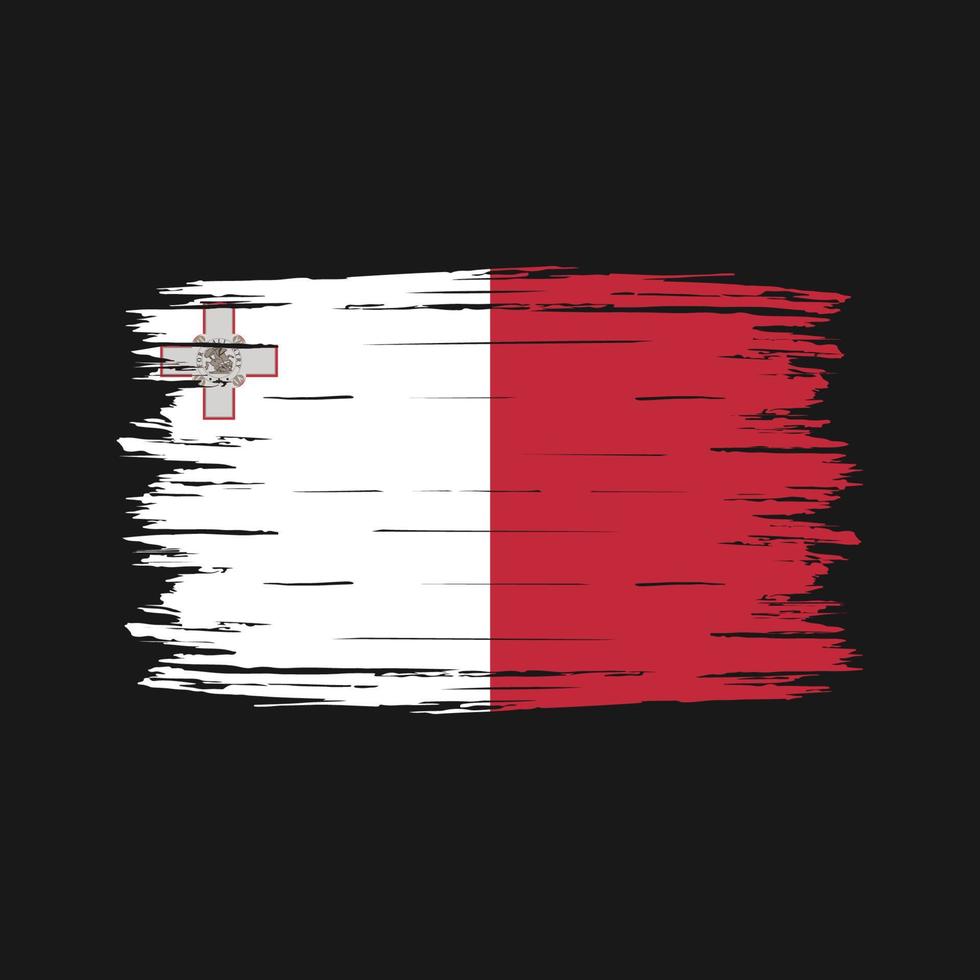 Malta Flag Brush vector