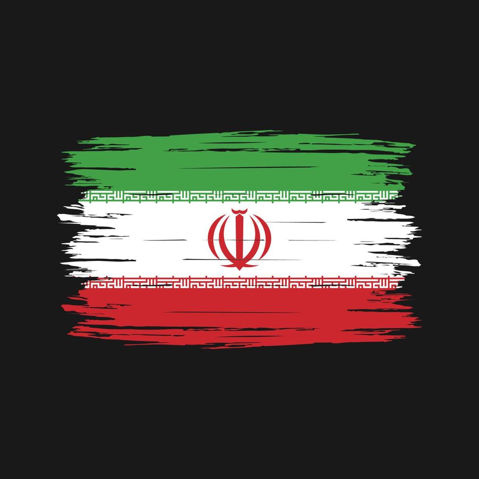 pincel de bandera de irán vector