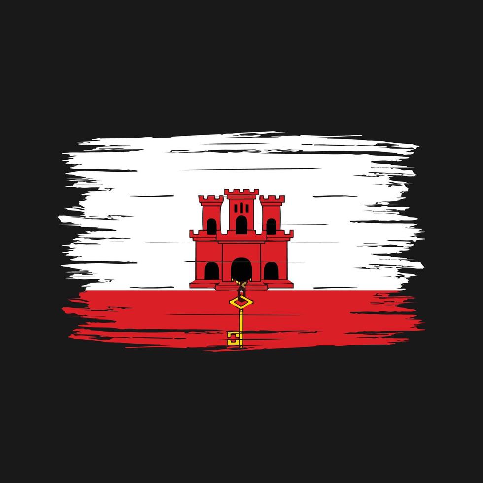 Gibraltar Flag Brush vector