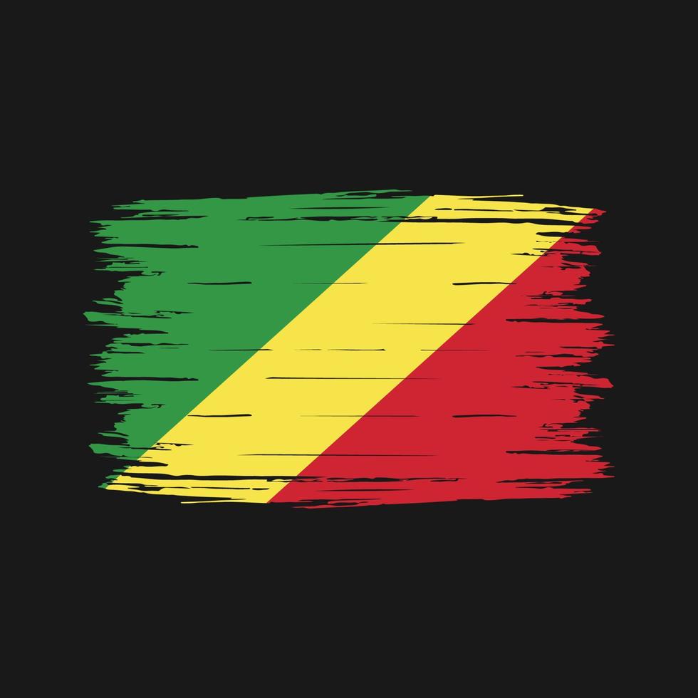 Congo Flag Brush vector