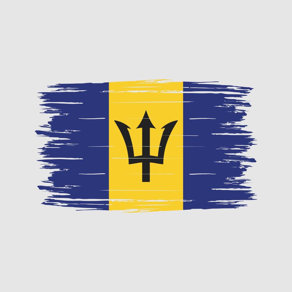 Barbados Flag Brush vector
