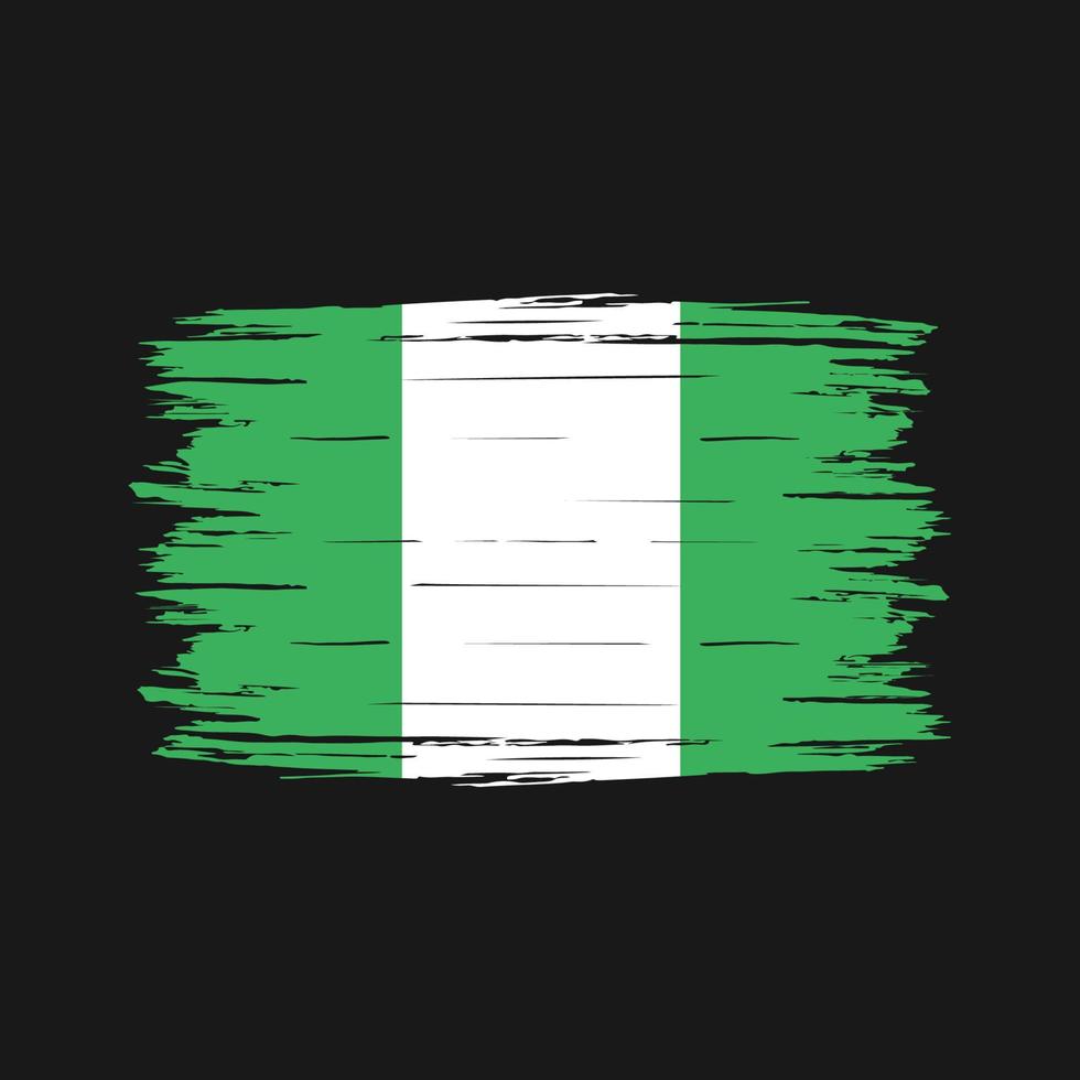 cepillo de bandera de nigeria vector