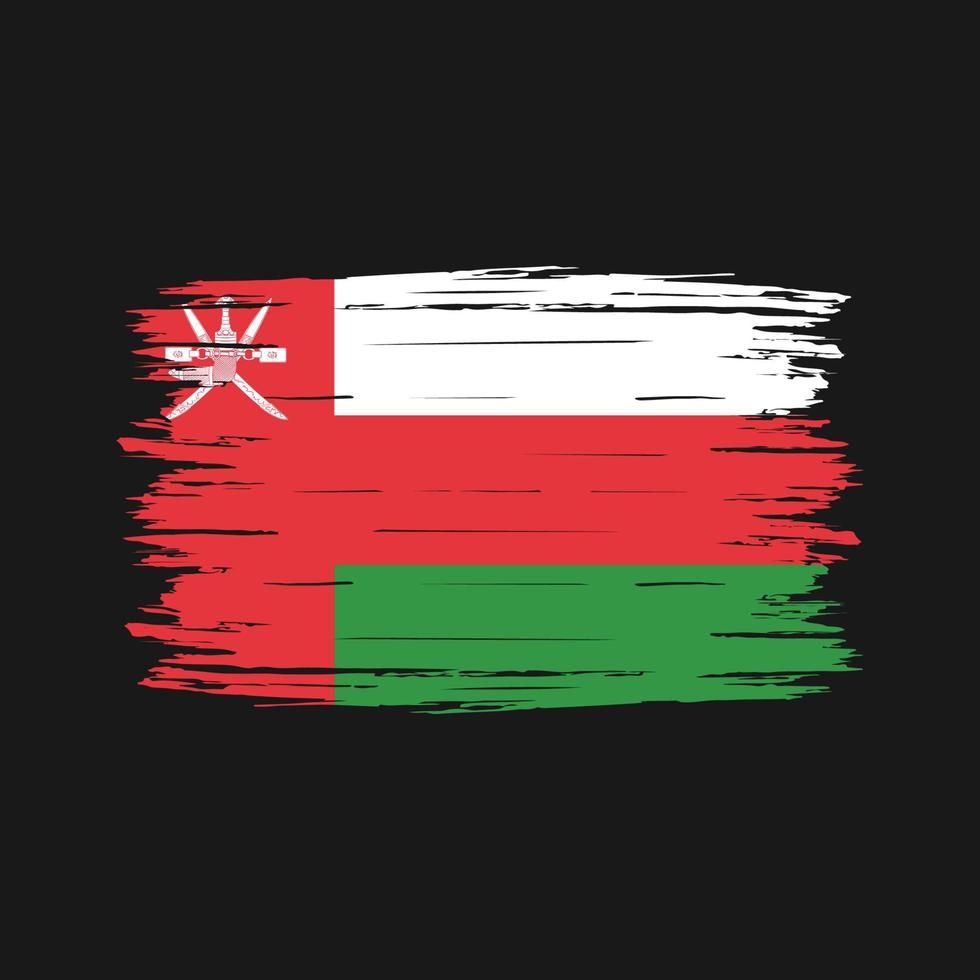 Oman Flag Brush vector