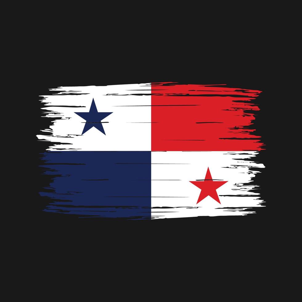 Panama Flag Brush vector