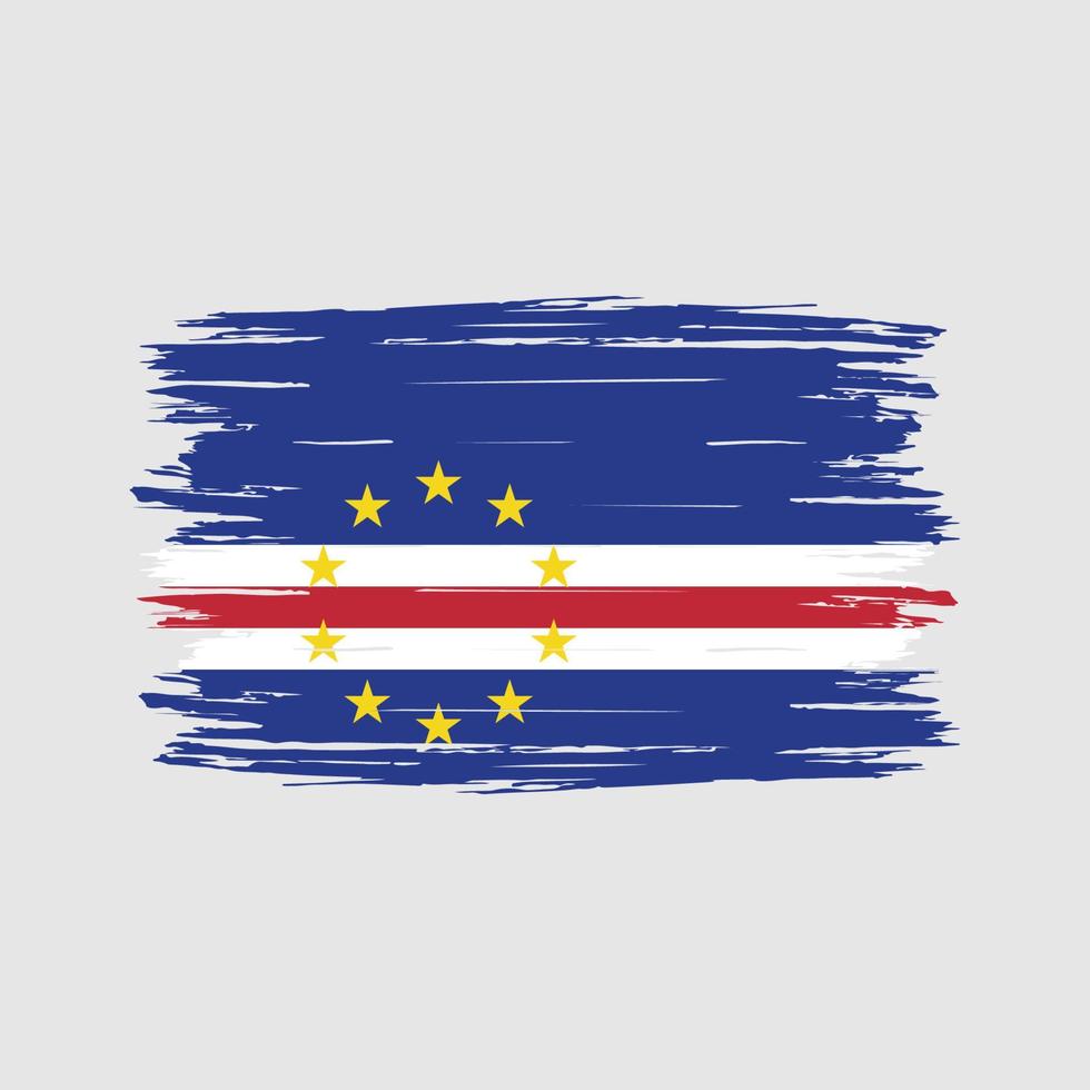 cepillo de bandera de cabo verde vector