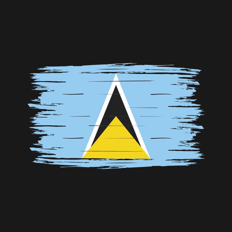 Saint Lucia Flag Brush vector