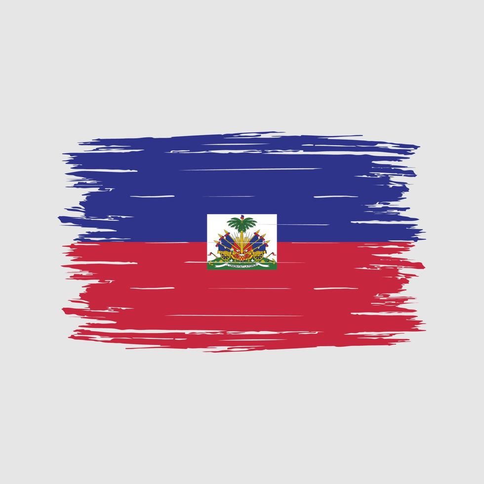 Haiti Flag Brush vector