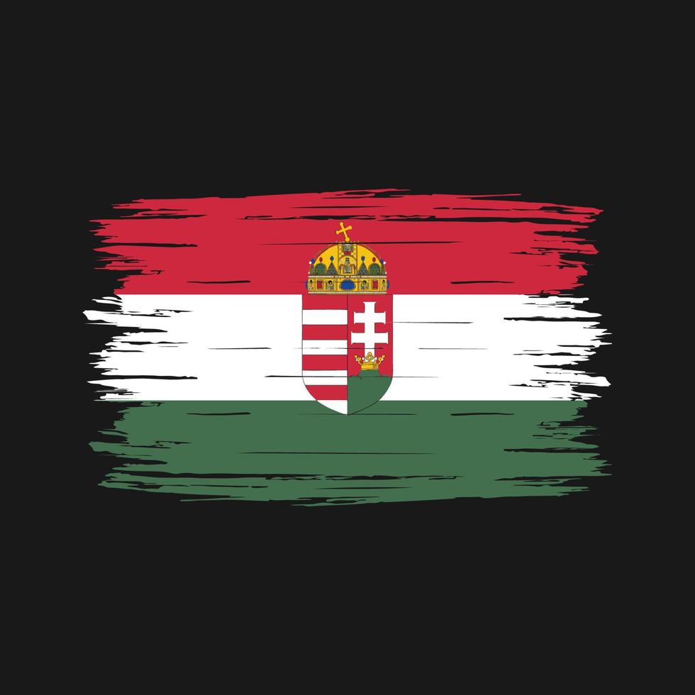 Hungary Flag Brush vector