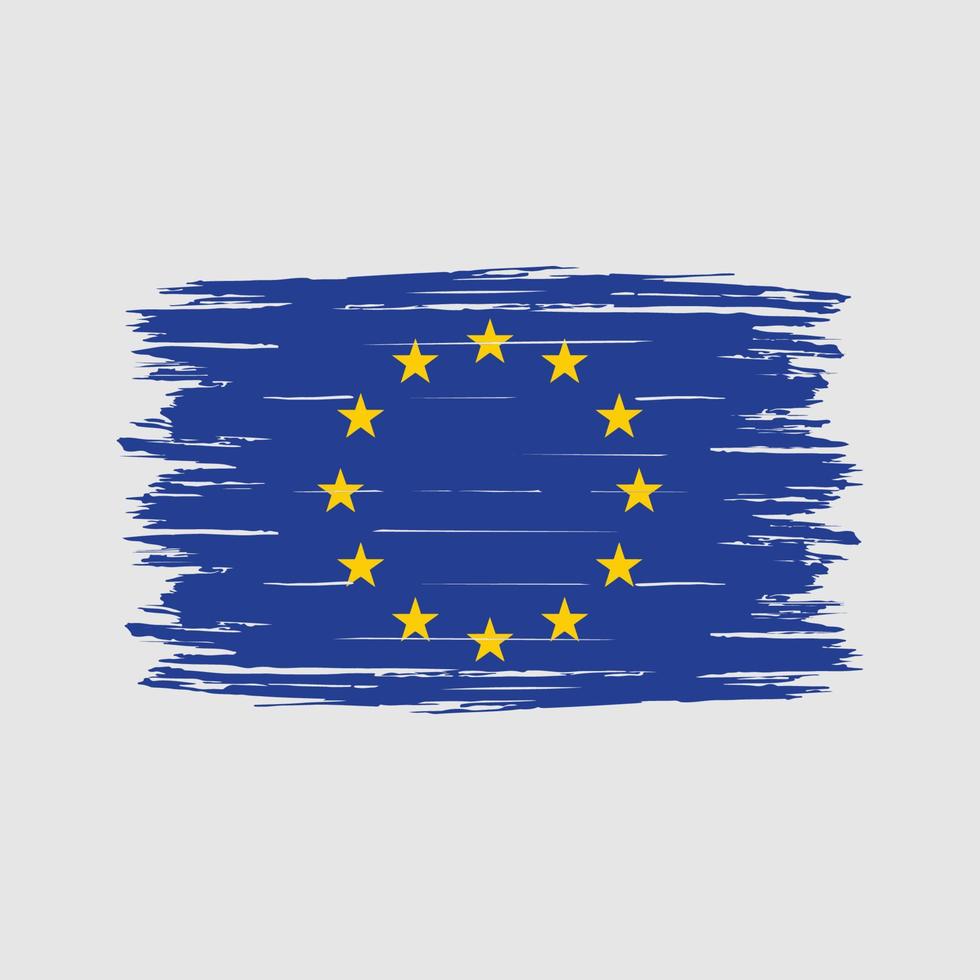European Flag Brush vector