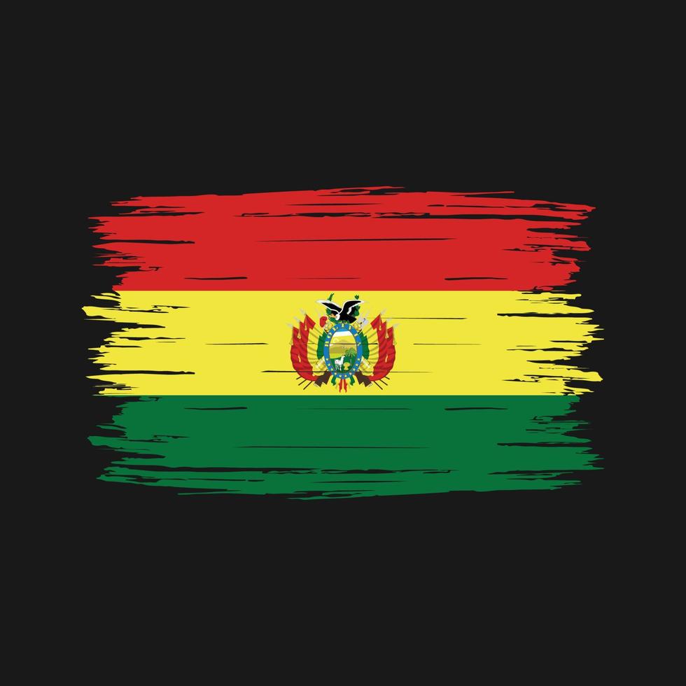 Bolivia Flag Brush vector