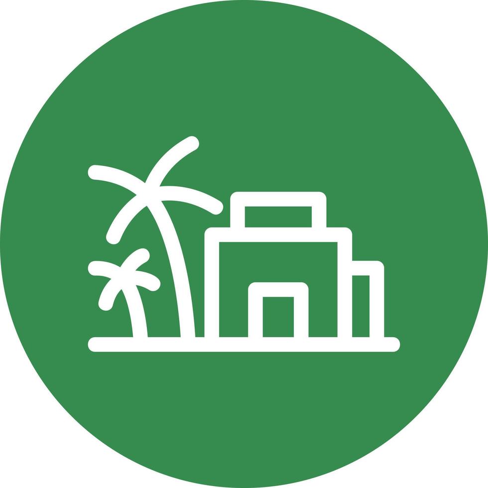 Desert House Filled Icon vector