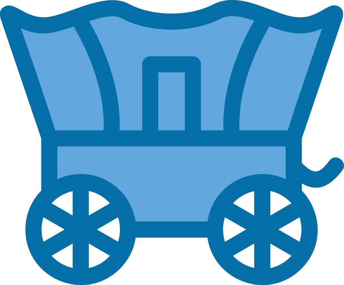 Desert Carriage Filled Icon vector