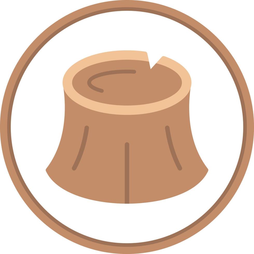 diseño de icono de vector de tocón de madera