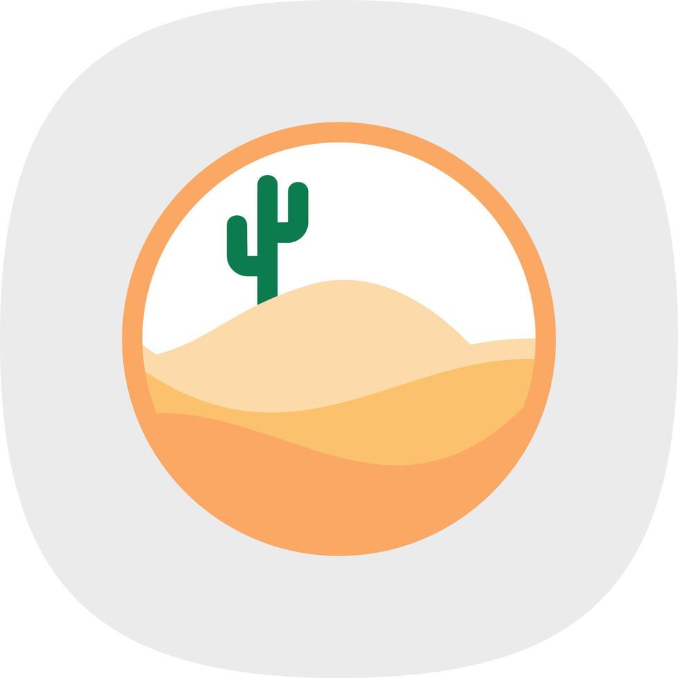 icono lleno de arena del desierto vector