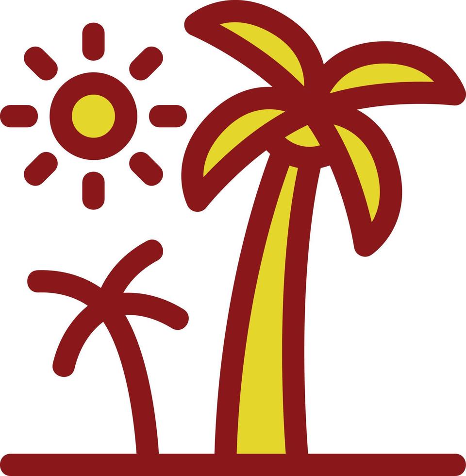 Palm Trees Vector Icon Design