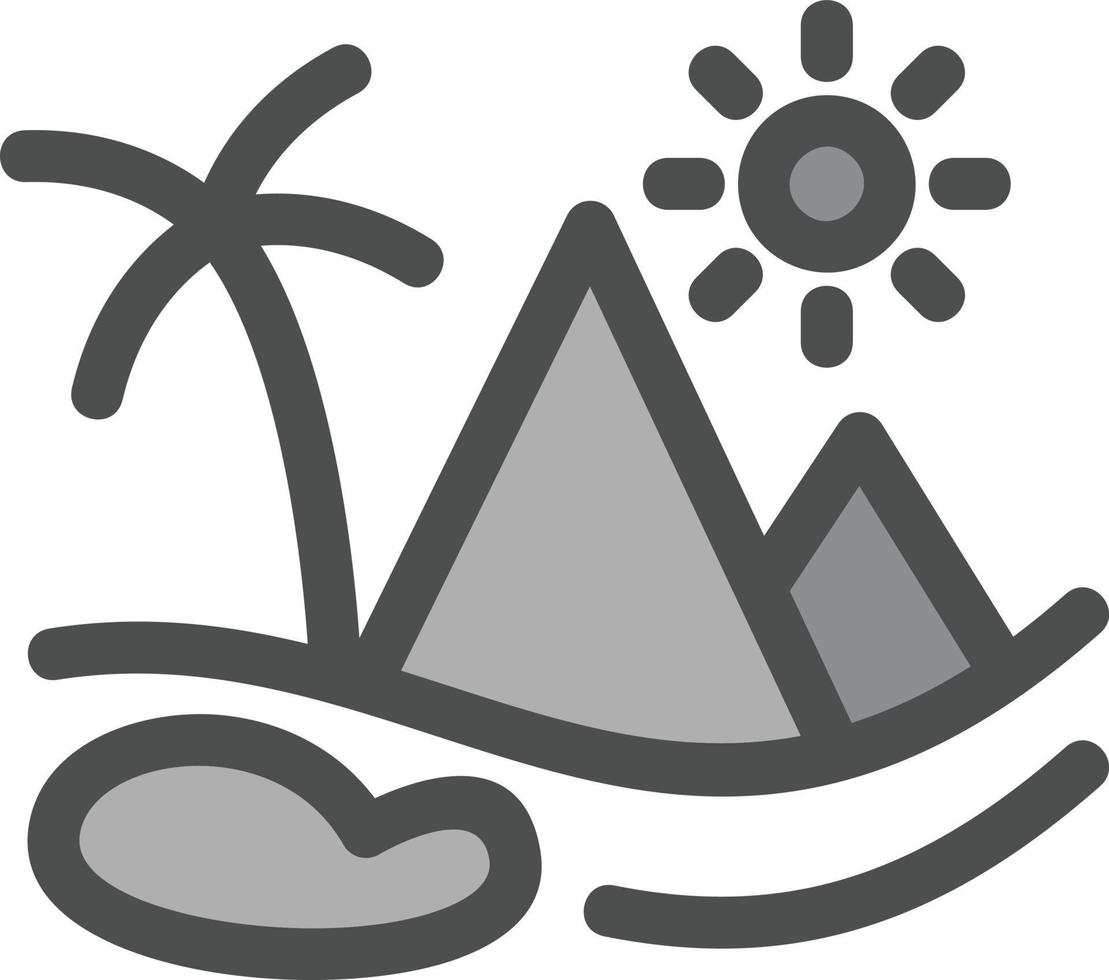 Desert Oasis Vector Icon Design