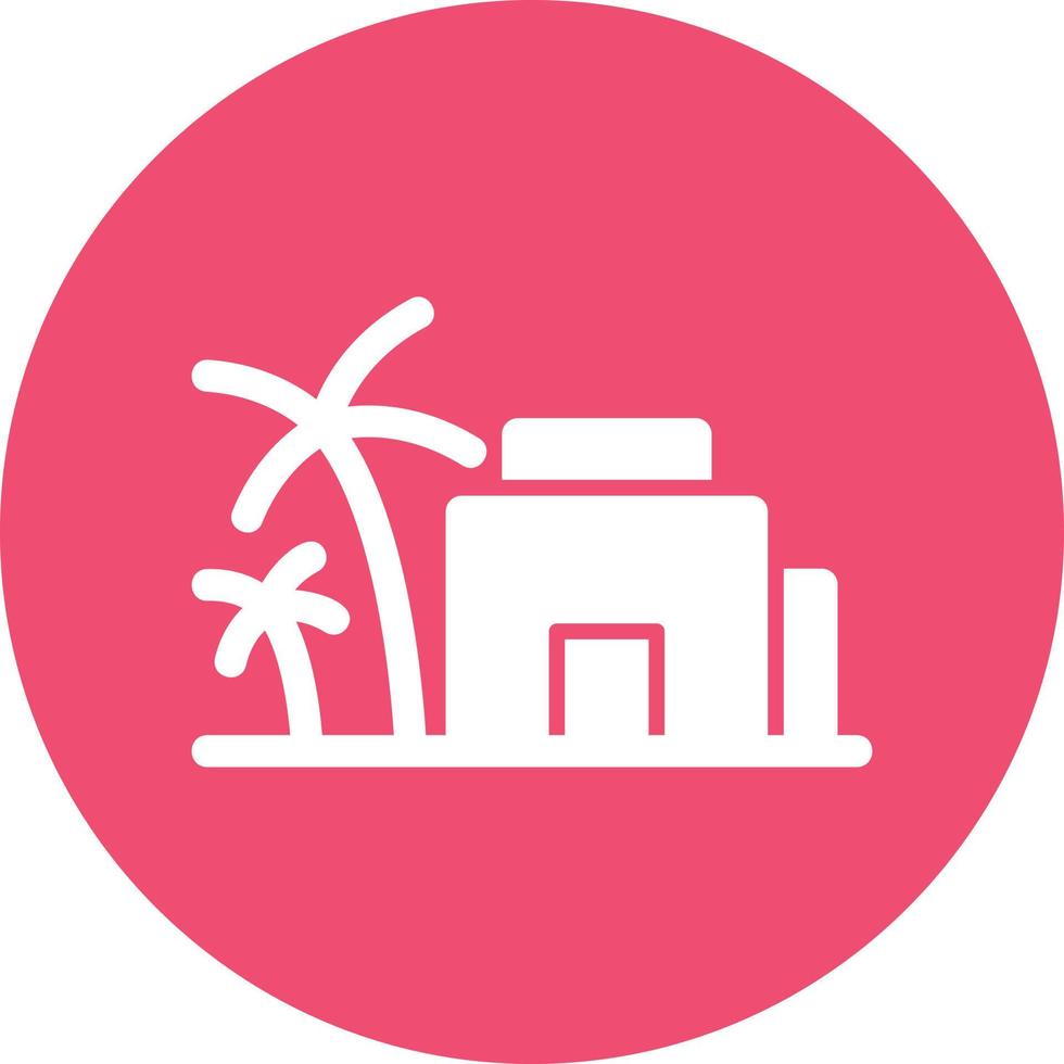 Desert House Filled Icon vector