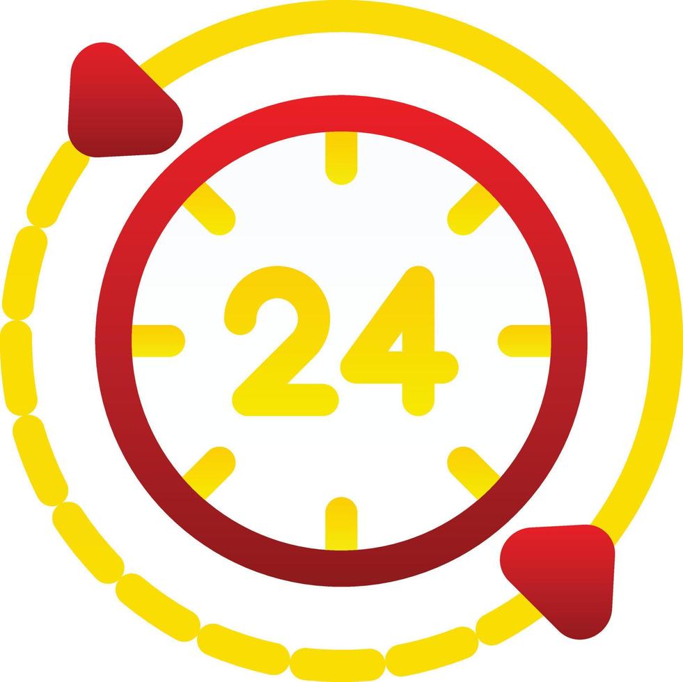 24 Hours Vector Icon Design