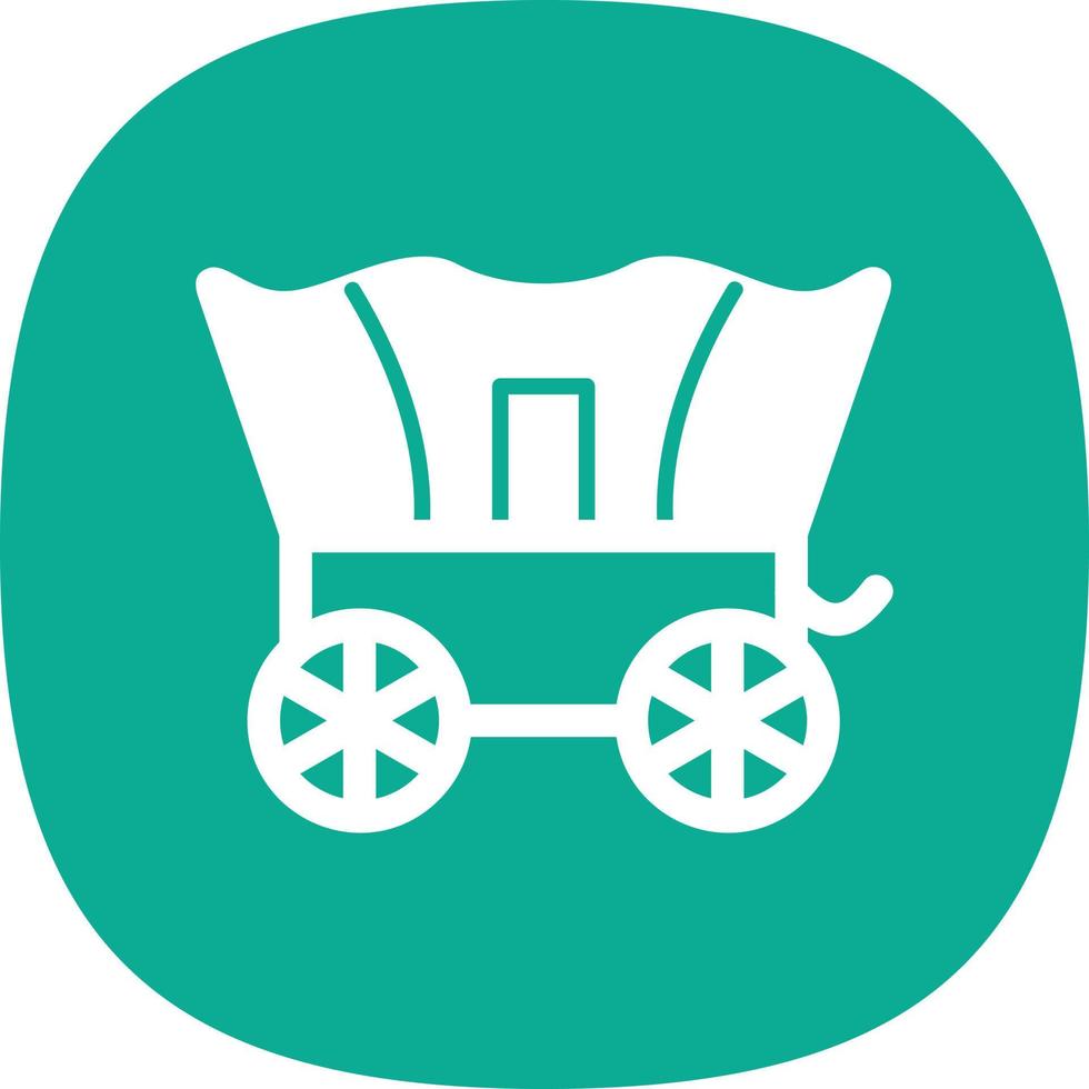 Desert Carriage Vector Icon Design