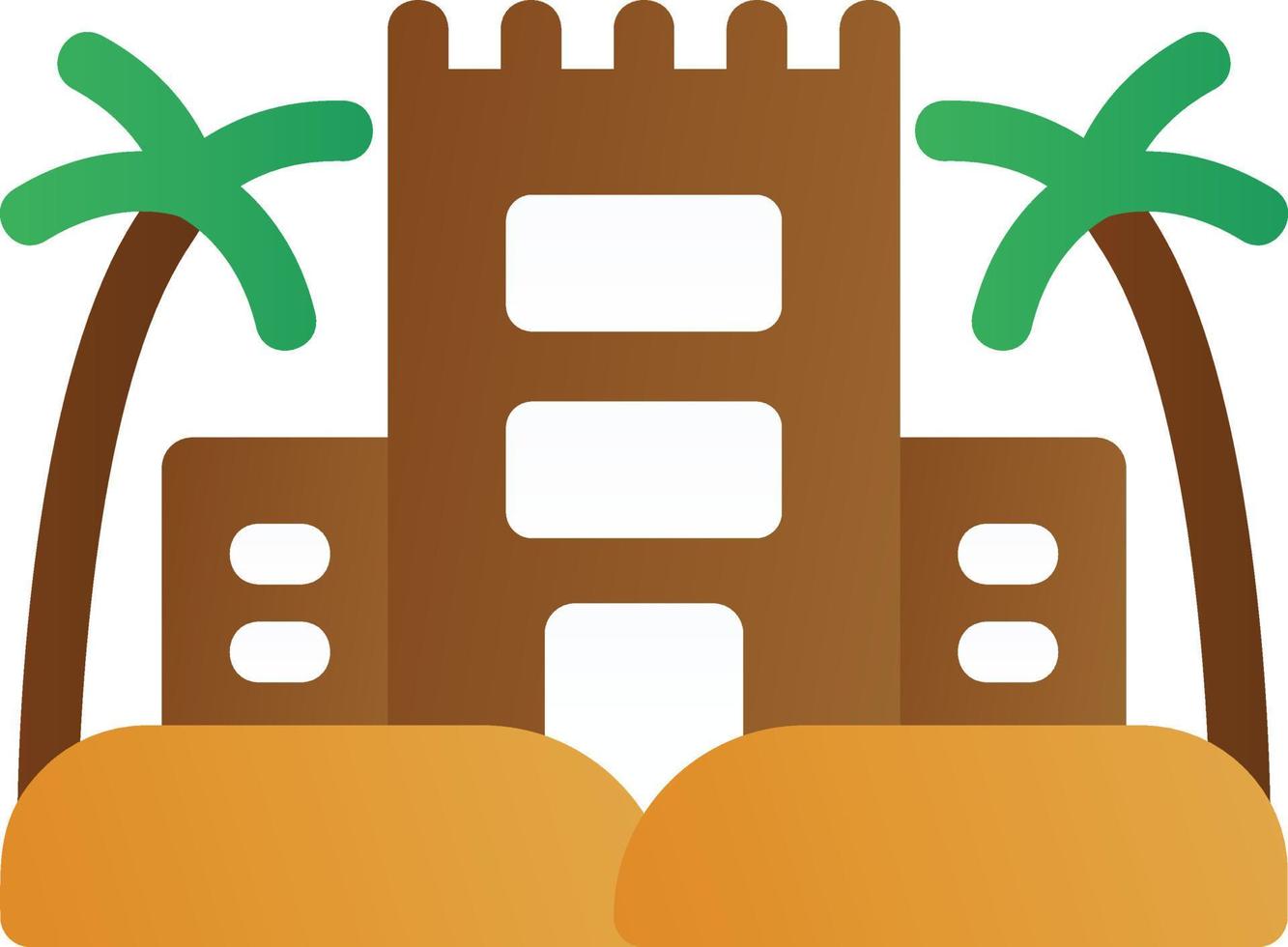Desert Palace Filled Icon vector