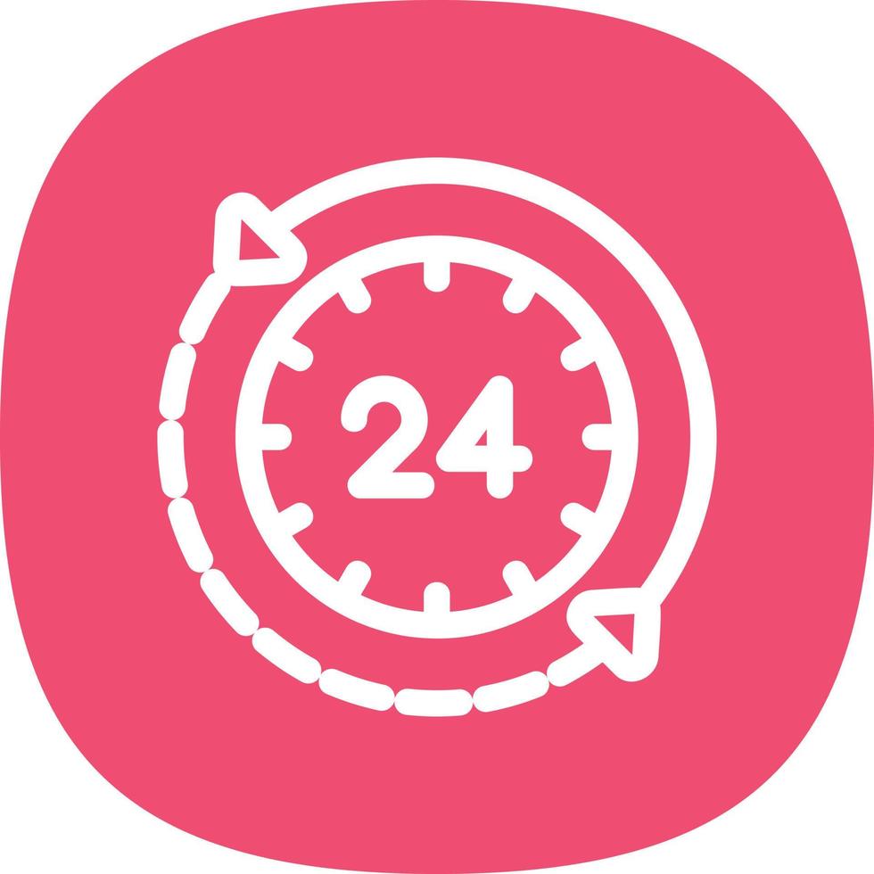 24 Hours Vector Icon Design