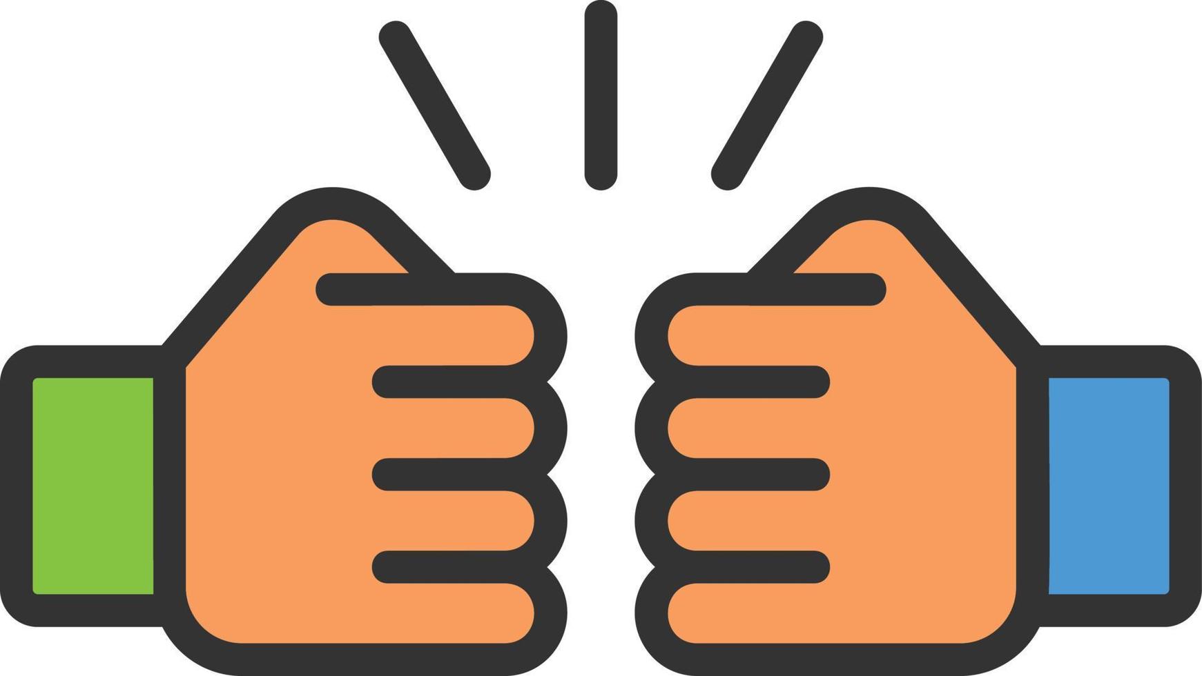 Fist Bump Vector Icon Design