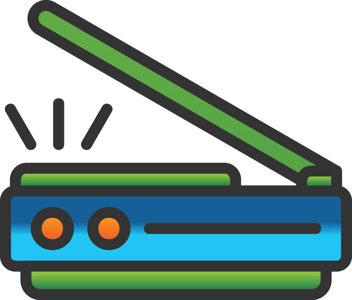 3d Scanner Vector Icon Design