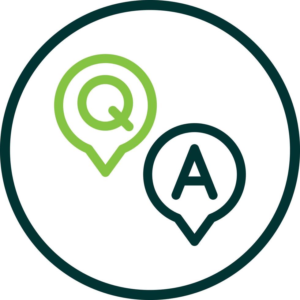 Question and Answer Vector Icon Design